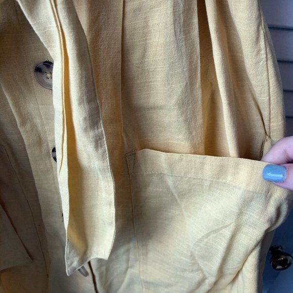 Yellow Abercrombie & Fitch Button Down Dress NWT - Picture 2 of 5